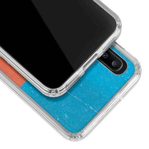 Azerbaijan Flag Distressed Galaxy A30 Clear Case